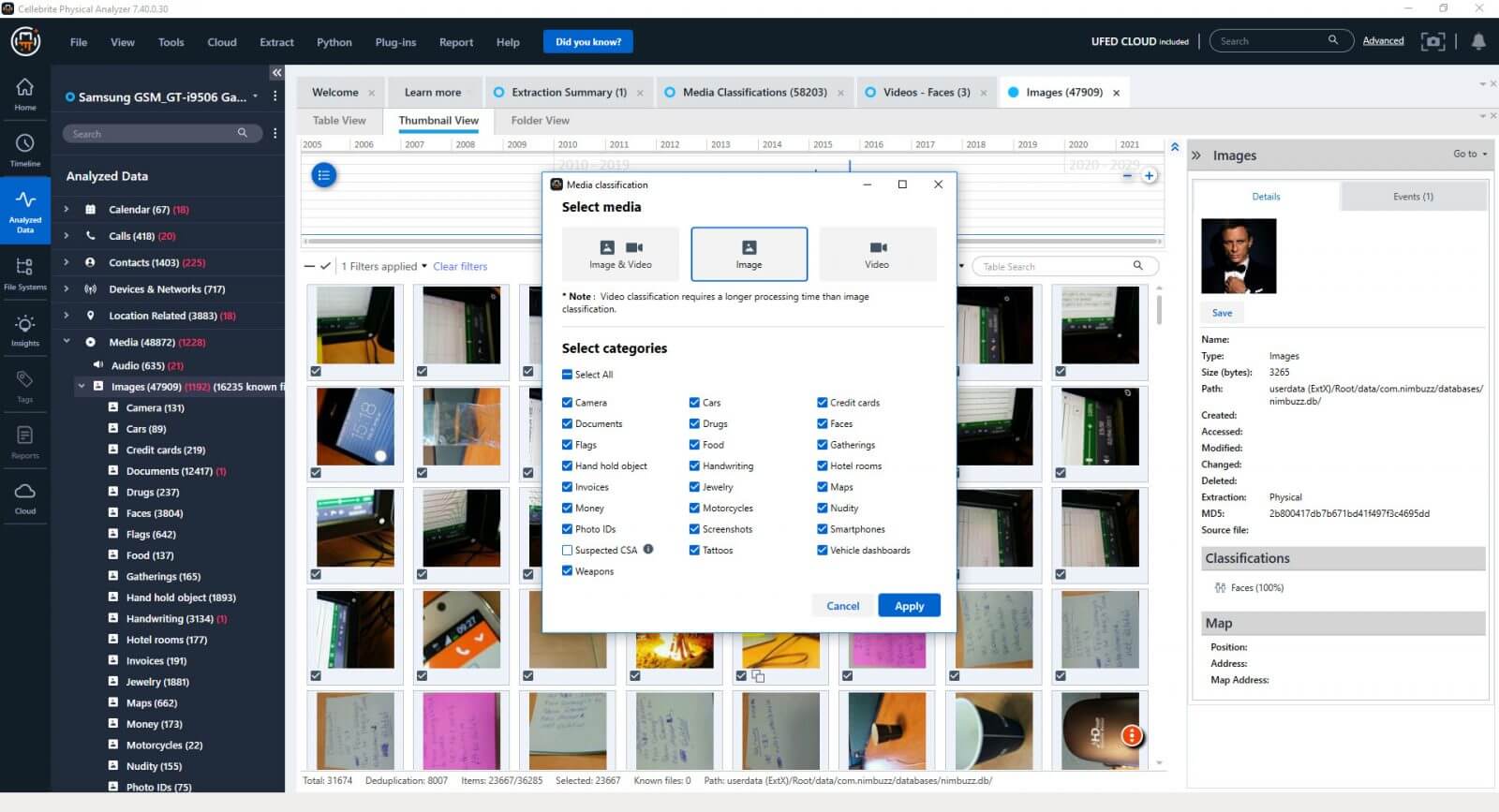 How To Use Media Classification In Cellebrite Physical Analyzer