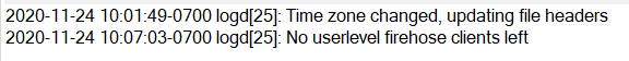iOS artifacts: logd.0.log file reveals the first line documenting a time zone change, providing insights for investigation.



