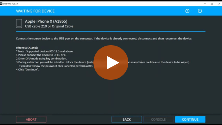 How To Perform BFU Data Collection Using checkm8 in Cellebrite UFED