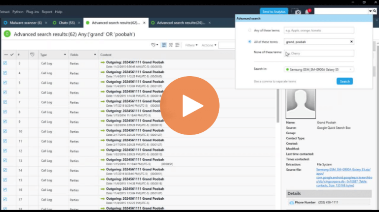 How To Use the Advanced Search in Cellebrite Physical Analyzer