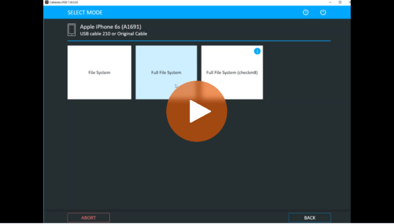 How To Perform Full File System Extraction With checkra1n When checkm8 Can’t in Cellebrite UFED