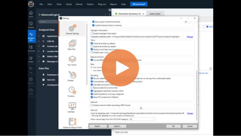 Settings: Avoid Leaving Valuable Information Behind – Cellebrite Physical Analyzer