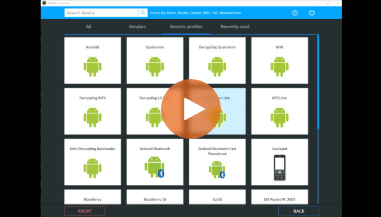 UFED: Qualcomm Live Feature in Version 7.34 Physical Extractions – Full Disk Encrypted Devices + FFS