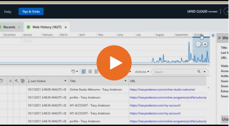 How to Use the Timeline Graph in Cellebrite Physical Analyzer