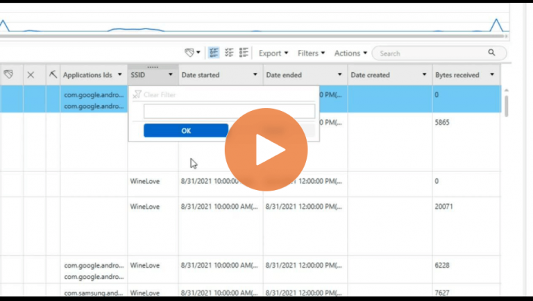 Network Usage – Cellebrite Physical Analyzer