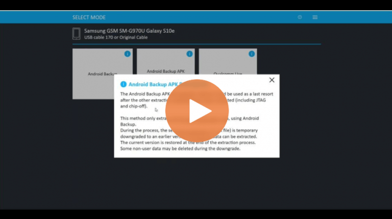 When to Use the Android APK Downgrade Feature in Cellebrite UFED