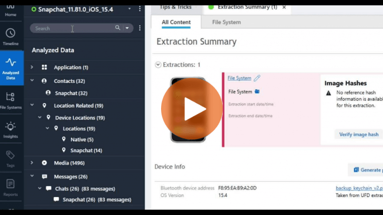 How to Use the Snapchat Forensics Features Built Into the New Version of Physical Analyzer