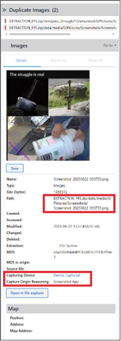 showing app location
