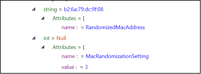 mac address data