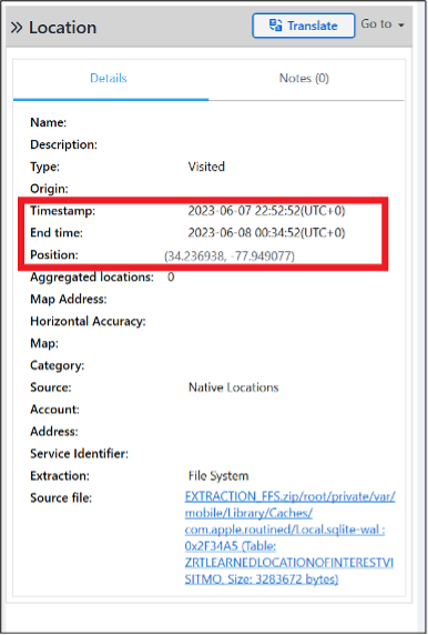 location info on phone