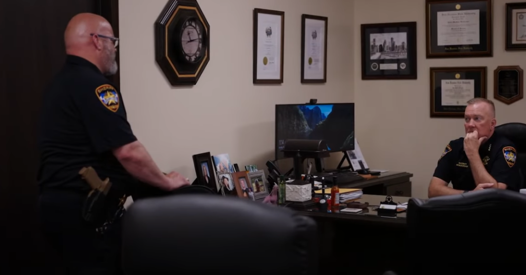 montgomery county sheriff talking with detective
